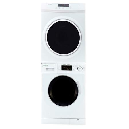 EQUATOR Stackable Pack of 1.6 cu.ft Compact Super Washer & 3.5 cu.ft Compact Standard Sensor Dryer EW 824+ ED 860